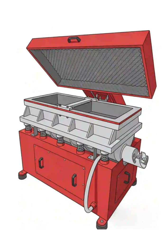 Trough Type Vibratory Finishing Machine For Metal Deburring