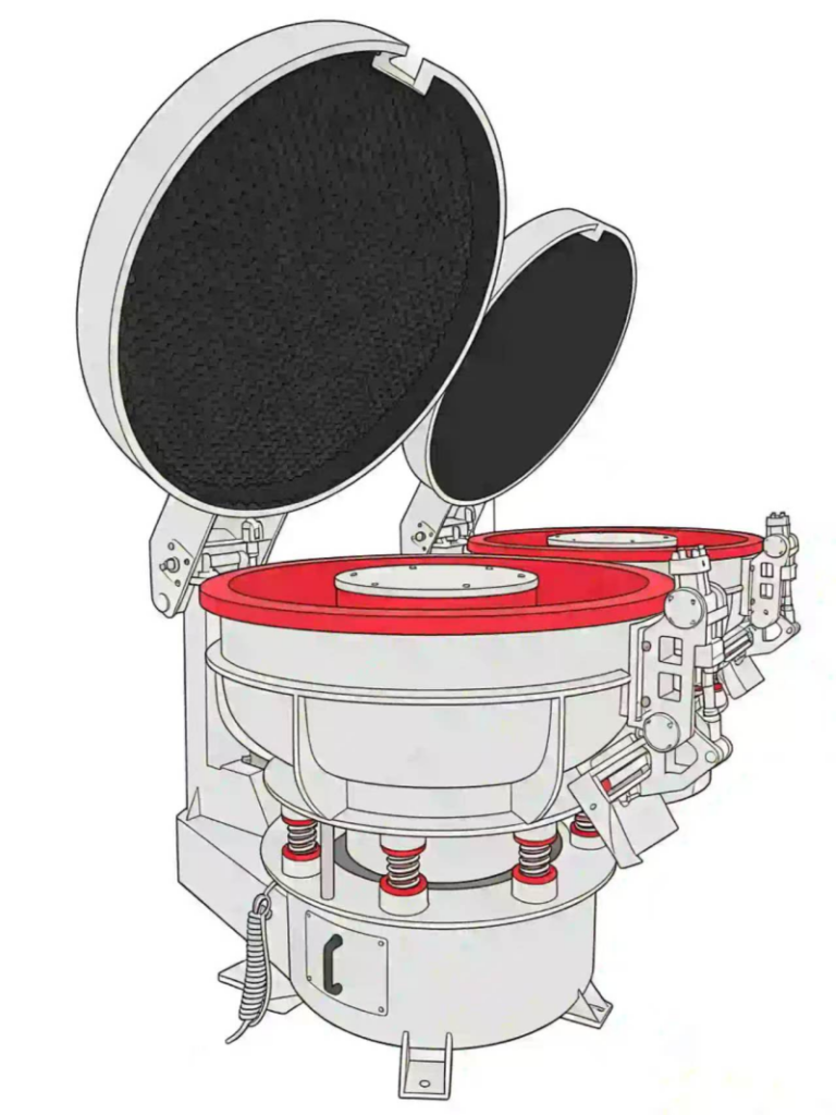 Weytrust 200L industrial vibratory polishing machine for metal deburring and finishing