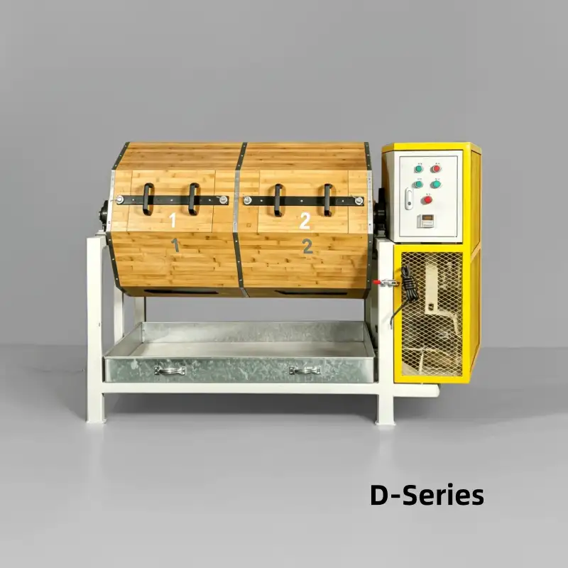 WEYTRUST wooden barrel tumbling machine for jewelry dry polishing