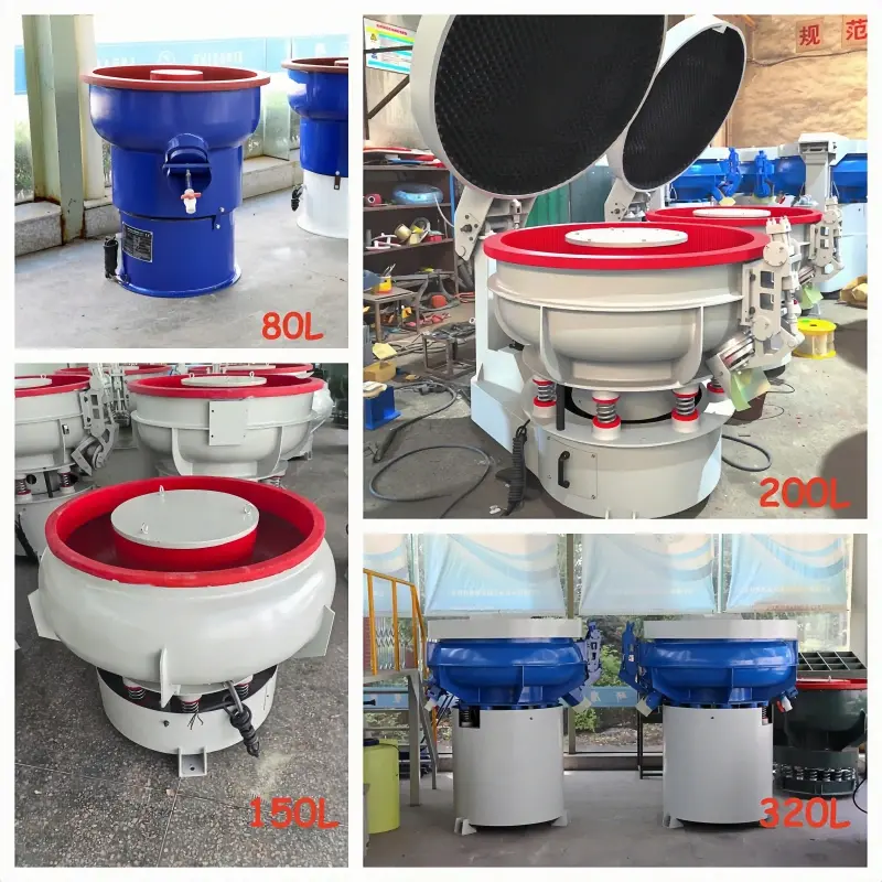 WEYTRUST full series vibratory polishing machine display