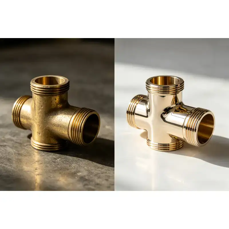 Resin polishing media for brass and copper component finishing