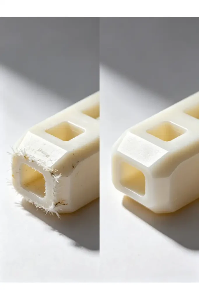 Cylindrical triangular resin media for plastic molded parts finishing