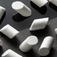 WEYTRUST white fused alumina abrasive media sample closeup